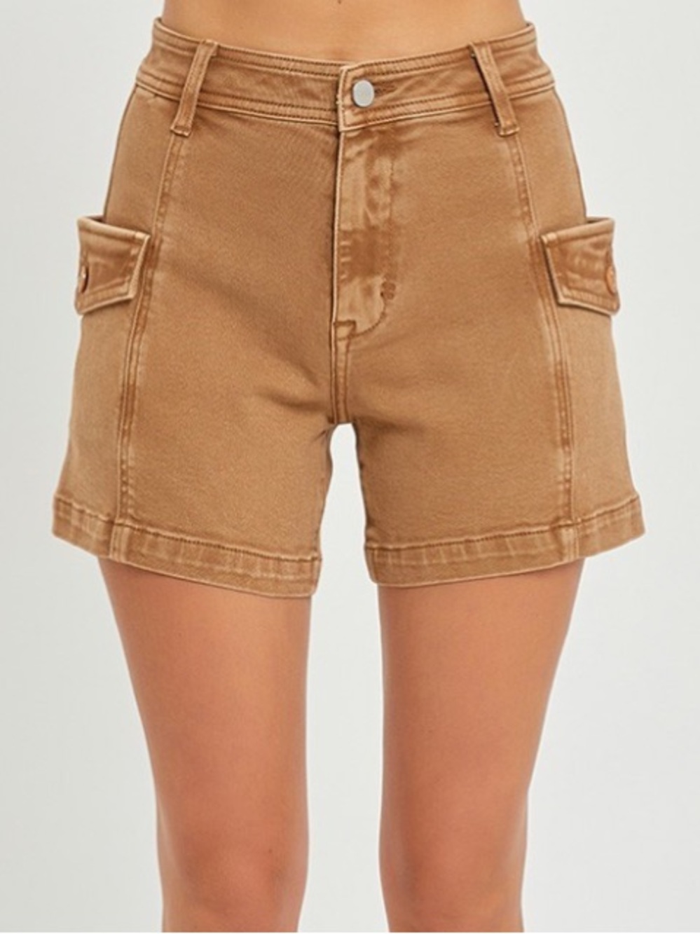 NEW Risen Mid-Rise Cargo Shorts in Tan 1x